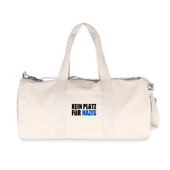 kein platz für nazis - Recycelte Canvas-Sporttasche von Stanley/Stella - Naturweiß - Vorne