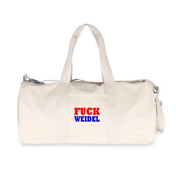Fuck weidel - Recycelte Canvas-Sporttasche von Stanley/Stella - Naturweiß - Vorne