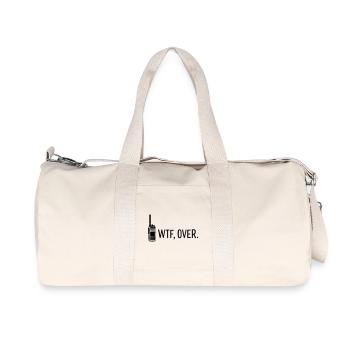 Was ist los? - Recycelte Canvas-Sporttasche von Stanley/Stella - Naturweiß - Vorne