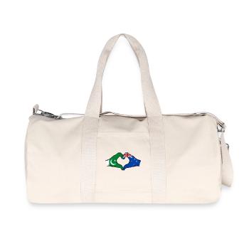 Pakistan Nouvelle-Zélande drapeau mains coeur - Sac de sport en toile recyclée Stanley/Stella - blanc naturel - Devant