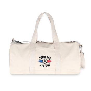 je peux pas j'ai foot - Sac de sport en toile recyclée Stanley/Stella - blanc naturel - Devant