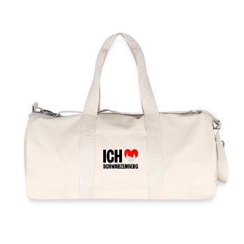 Schwarzenberg Ich liebe meine Stadt - Recycelte Canvas-Sporttasche von Stanley/Stella - Naturweiß - Vorne