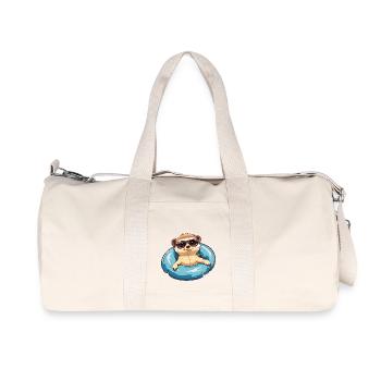 Erdmännchen Comic Cool - Recycelte Canvas-Sporttasche von Stanley/Stella - Naturweiß - Vorne