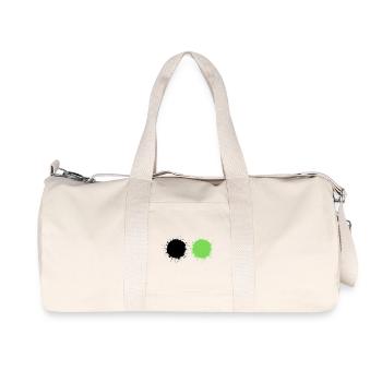 Noir et vert - Sac de sport en toile recyclée Stanley/Stella - blanc naturel - Devant