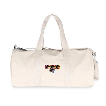 Colorful Pop Art Style Canine Portrait - Recycled Canvas Sports Bag by Stanley/Stella - natural - Front