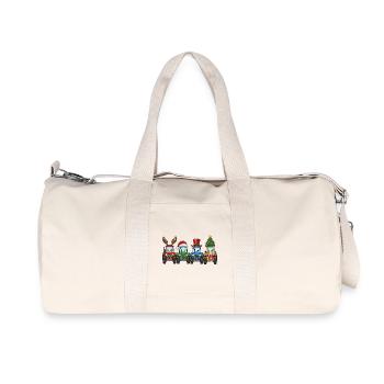 Tractor Santa Claus Christmas Lights - Recycled Canvas Sports Bag by Stanley/Stella - natural - Front