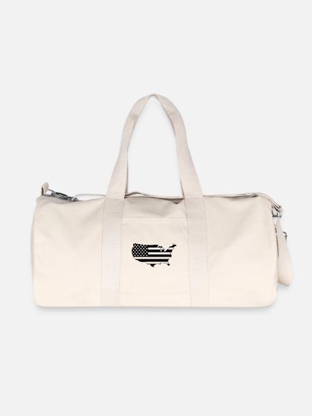 Karte der Vereinigten Staaten - Recycelte Canvas-Sporttasche von Stanley/Stella - Naturweiß