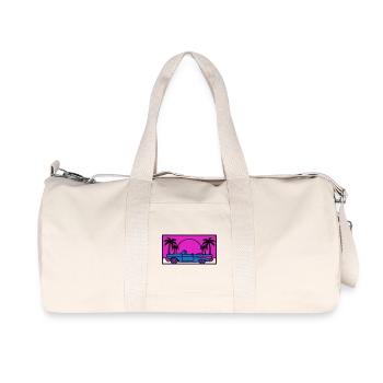 Retro 80s Car Logo - Recycled Canvas Sports Bag by Stanley/Stella - natural - Front