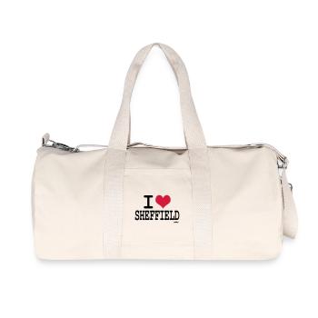 j'aime Sheffield par wam - Sac de sport en toile recyclée Stanley/Stella - blanc naturel - Devant