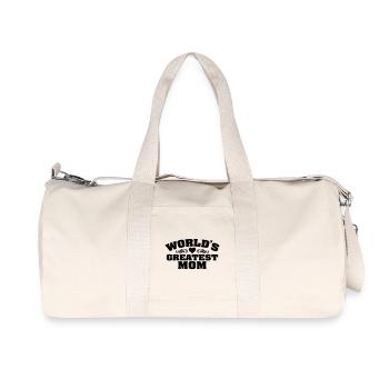 WORLD´S GREATEST MOM - Recycelte Canvas-Sporttasche von Stanley/Stella - Naturweiß - Vorne