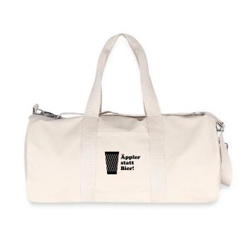 Äppler statt Bier - Recycelte Canvas-Sporttasche von Stanley/Stella - Naturweiß - Vorne