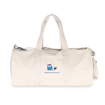 Der frühe Vogel - Recycelte Canvas-Sporttasche von Stanley/Stella - Naturweiß - Vorne