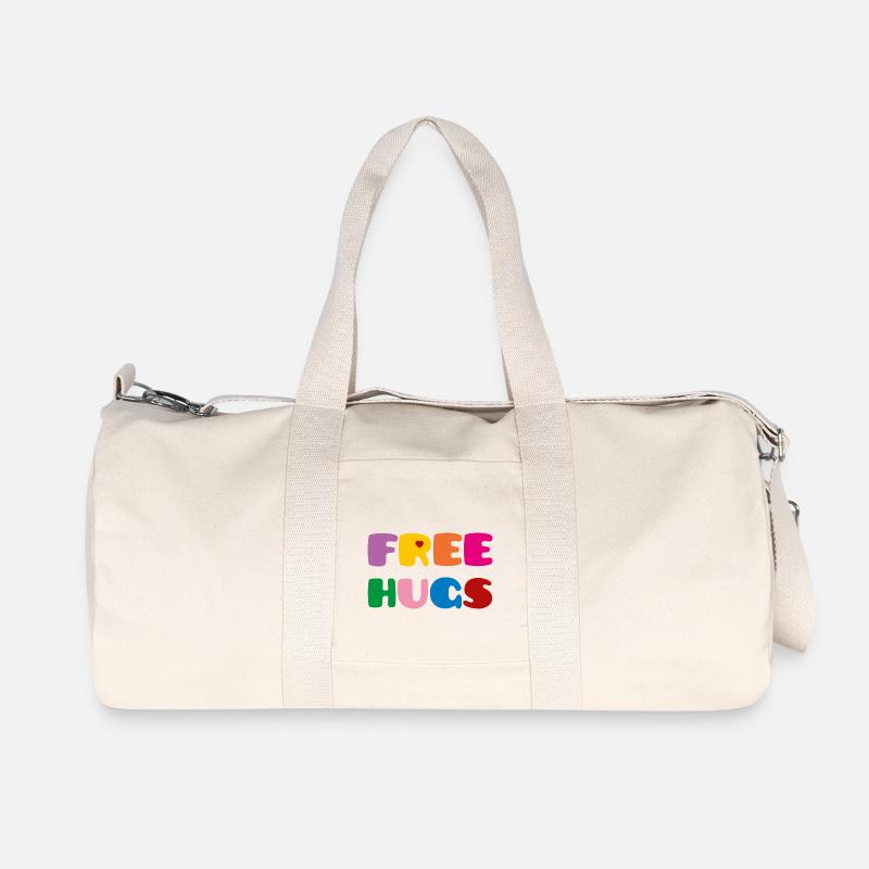 Free Hugs - Recycelte Canvas-Sporttasche von Stanley/Stella - Naturweiß