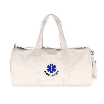 ambulancier logo - Sac de sport en toile recyclée Stanley/Stella - blanc naturel - Devant
