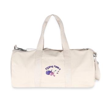 fishing family - Sac de sport en toile recyclée Stanley/Stella - blanc naturel - Devant