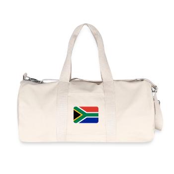 SOUTH AFRICA FLAG round corner 400 dpi - Recycelte Canvas-Sporttasche von Stanley/Stella - Naturweiß - Vorne