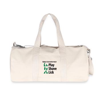 Things that you can do with a pussy. - Recycled Canvas Sports Bag by Stanley/Stella - natural - Front