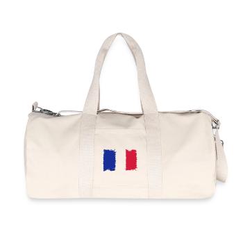 the France - Recycled Canvas Sports Bag by Stanley/Stella - natural - Front
