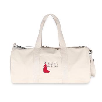 What does the fox say? - Recycelte Canvas-Sporttasche von Stanley/Stella - Naturweiß - Vorne
