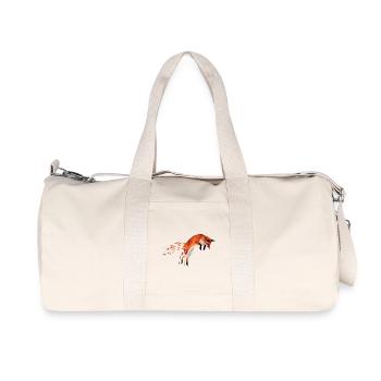 Fuchs - Recycelte Canvas-Sporttasche von Stanley/Stella - Naturweiß - Vorne