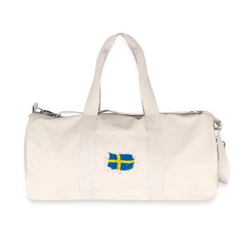 Sweden Flag - Vintage Look - Sac de sport en toile recyclée Stanley/Stella - blanc naturel - Devant
