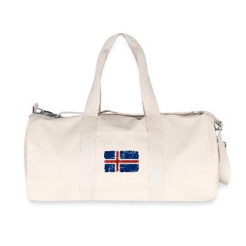 Iceland Vintage Flag - Recycled Canvas Sports Bag by Stanley/Stella - natural - Front