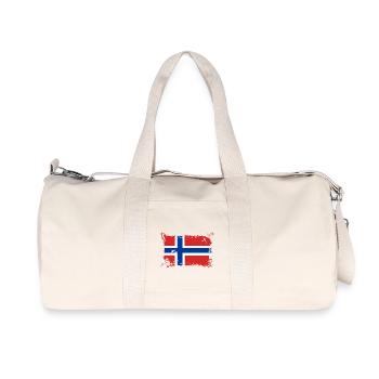 Flagge Norwegen / Norway - Recycelte Canvas-Sporttasche von Stanley/Stella - Naturweiß - Vorne