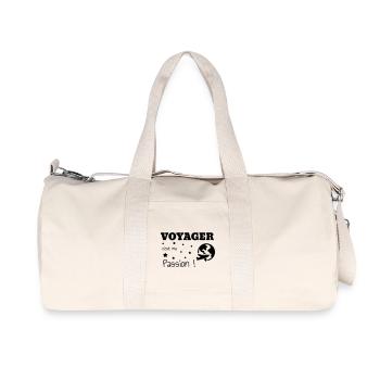 Traveler Travel Reisen Reisende Voyage Voyageur - Recycled Canvas Sports Bag by Stanley/Stella - natural - Front