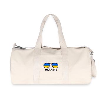Ukraine - Recycelte Canvas-Sporttasche von Stanley/Stella - Naturweiß - Vorne