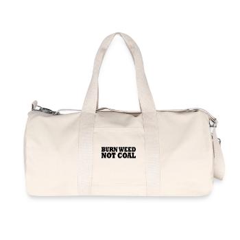 Burn weed not coal - Recycelte Canvas-Sporttasche von Stanley/Stella - Naturweiß - Vorne