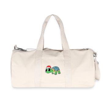 Turtle Christmas - Recycled Canvas Sports Bag by Stanley/Stella - natural - Front