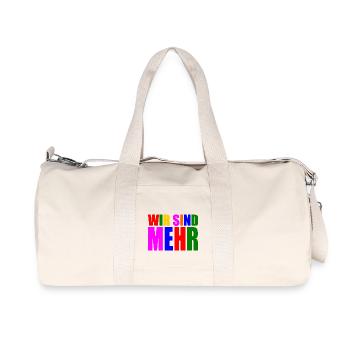 Wir sind mehr - Recycelte Canvas-Sporttasche von Stanley/Stella - Naturweiß - Vorne