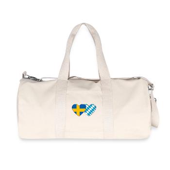 Suède Bavière Drapeau Coeur - Sac de sport en toile recyclée Stanley/Stella - blanc naturel - Devant