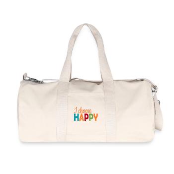 Je choisis Happy - Sac de sport en toile recyclée Stanley/Stella - blanc naturel - Devant