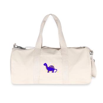 Dino Dinosaurier niedlich süß cartoon comic - Recycelte Canvas-Sporttasche von Stanley/Stella - Naturweiß - Vorne