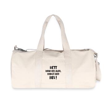 Funny Saying Picture Funny Humor Gift Idea - Recycled Canvas Sports Bag by Stanley/Stella - natural - Front
