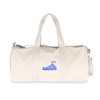Lustige 3 U-Boot Crew Team Drei Freunde Matrosen - Recycelte Canvas-Sporttasche von Stanley/Stella - Naturweiß - Vorne