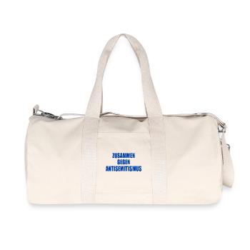 zusammen gegen antisemitismus - Recycelte Canvas-Sporttasche von Stanley/Stella - Naturweiß - Vorne