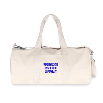 Diaper change – our new superpower - Recycled Canvas Sports Bag by Stanley/Stella - natural - Front