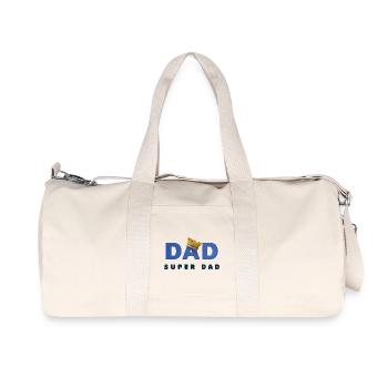 super papa - Sac de sport en toile recyclée Stanley/Stella - blanc naturel - Devant