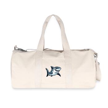 Bande dessinée requin - Sac de sport en toile recyclée Stanley/Stella - blanc naturel - Devant