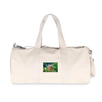 Poisson piranha argent rouge Dents acérées - Sac de sport en toile recyclée Stanley/Stella - blanc naturel - Devant
