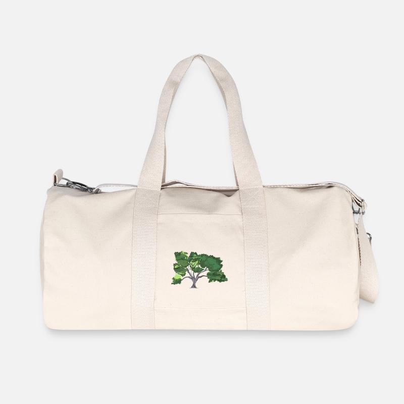 Chêne - Sac de sport en toile recyclée Stanley/Stella - blanc naturel