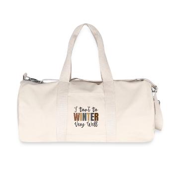 I Don't Do Winter Very Well, Winter Season - Recycled Canvas Sports Bag by Stanley/Stella - natural - Front