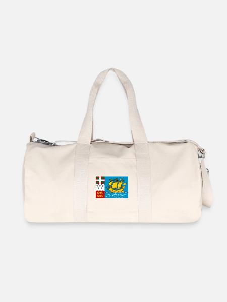 Drapeau de Saint-Pierre-et-Miquelon - Sac de sport en toile recyclée Stanley/Stella - blanc naturel