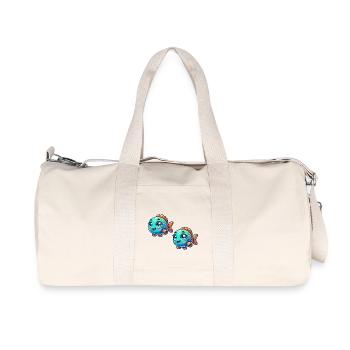 Bande dessinée Poisson 2 - Sac de sport en toile recyclée Stanley/Stella - blanc naturel - Devant