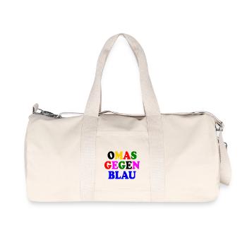Omas gegen blau - Recycelte Canvas-Sporttasche von Stanley/Stella - Naturweiß - Vorne