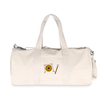Gong, Cymbales, Instrument, Son - Sac de sport en toile recyclée Stanley/Stella - blanc naturel - Devant