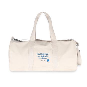 Authentisches Original der Art - Recycelte Canvas-Sporttasche von Stanley/Stella - Naturweiß - Vorne