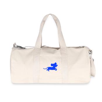 Maus Mäuschen Rennt Kleine Ratte Nager Silhouette - Recycelte Canvas-Sporttasche von Stanley/Stella - Naturweiß - Vorne